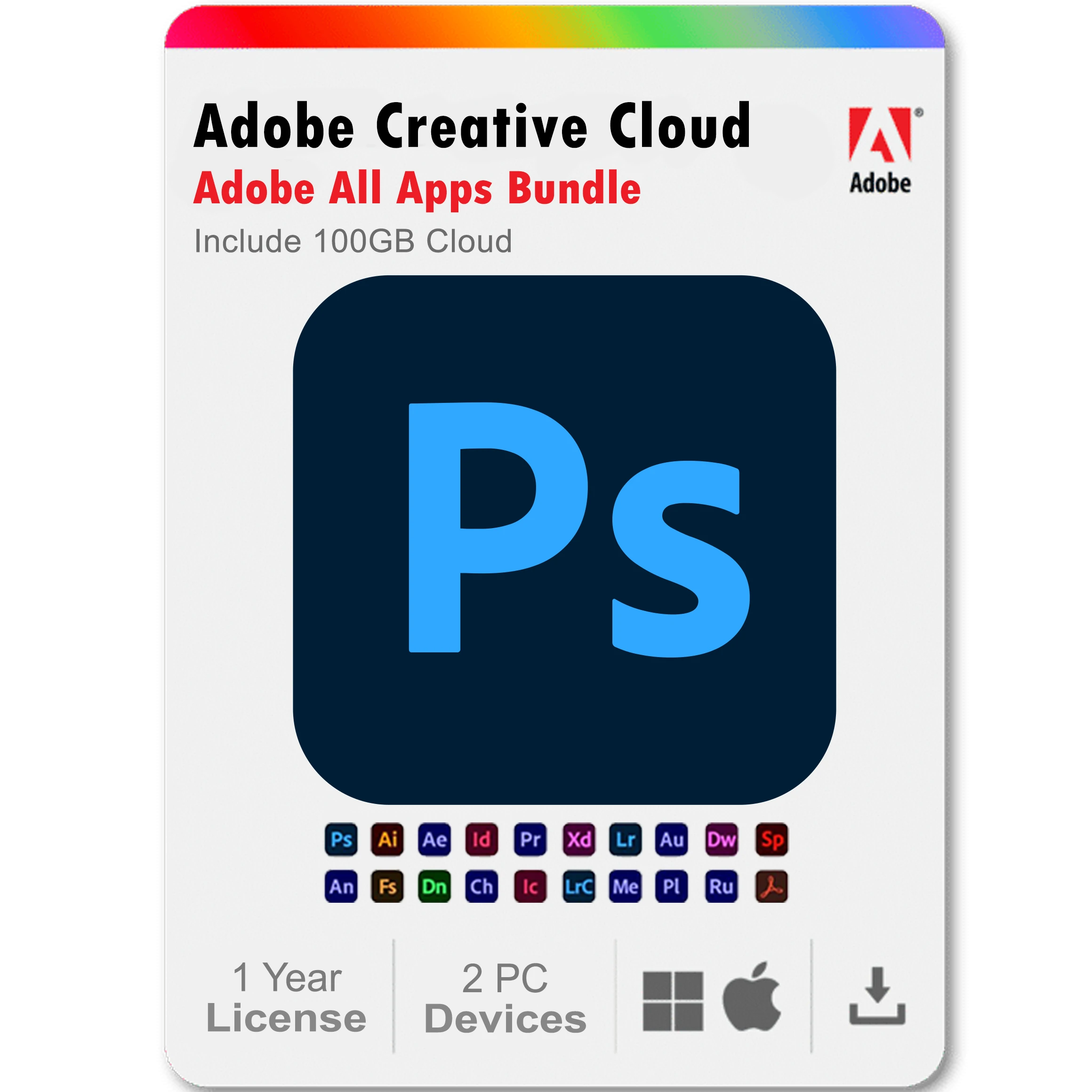 4.webp Photoshop 2025 1 Year Subscription All Adobe Creative Cloud Apps Bundle - Image 1