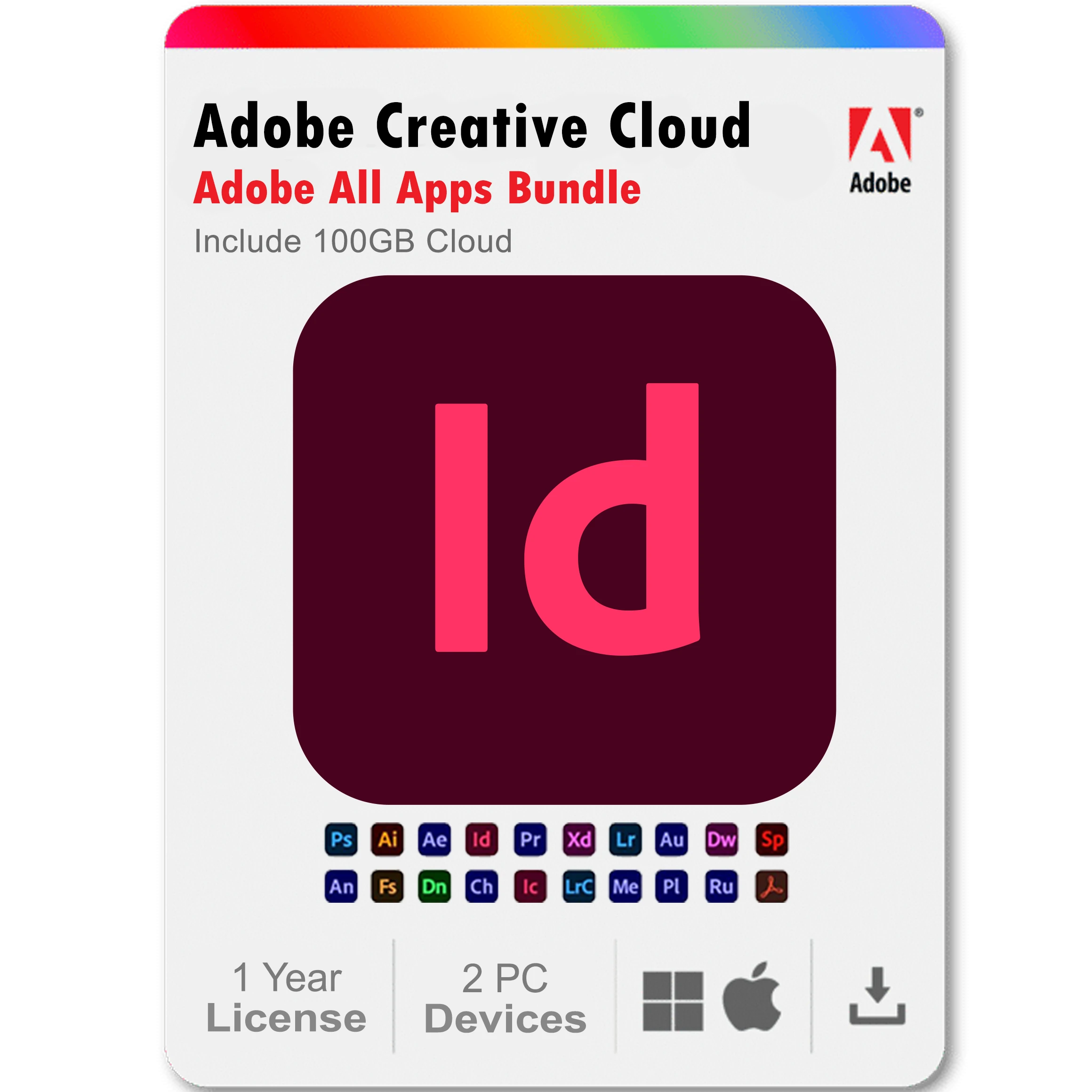 5.webp InDesign 2025 1 Year Subscription All Adobe Creative Cloud Apps Bundle - Image 1